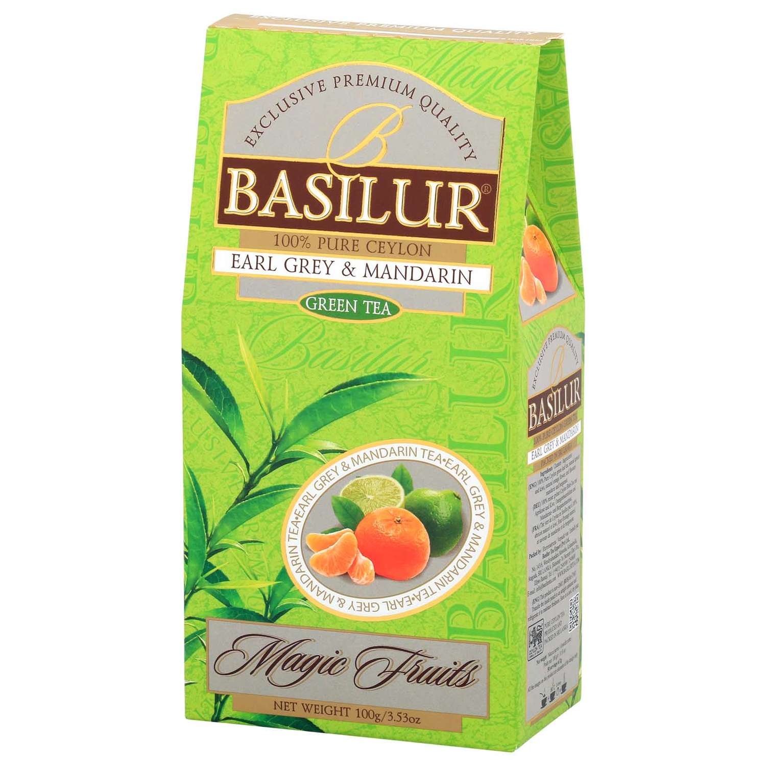 Чай зеленый Basilur Волшебные фрукты Эрл Грей и Мандарин 100 г - фото 1