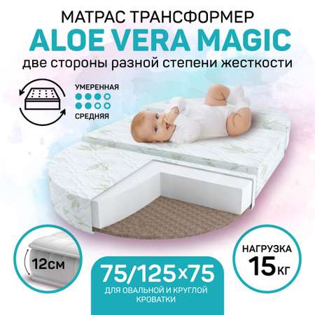 Матрас беспружинный AmaroBaby Aloe Vera Magic 125*75*12см