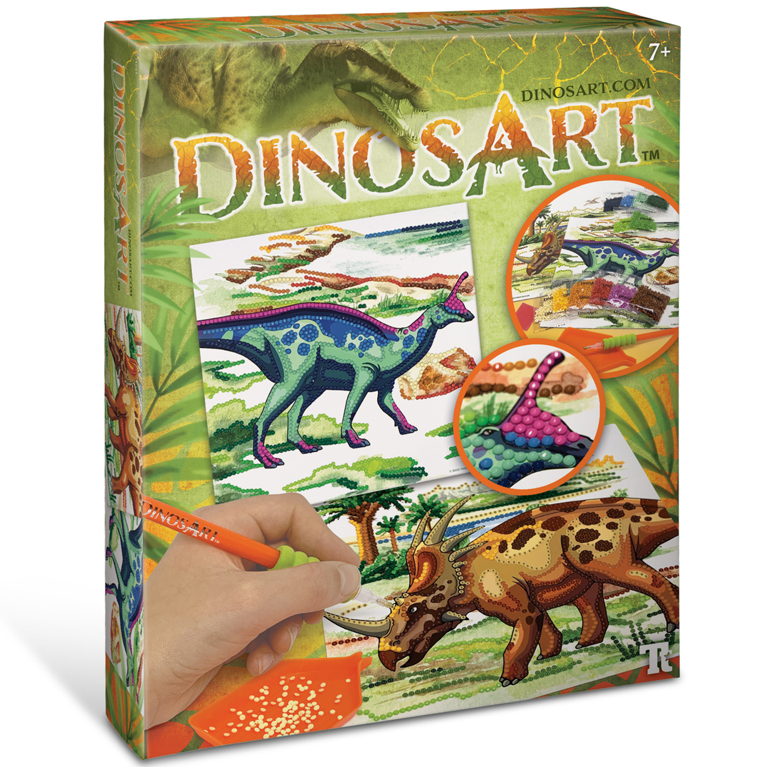 Картина по номерам DinosArt из страз с двумя заготовками для поделок - фото 1