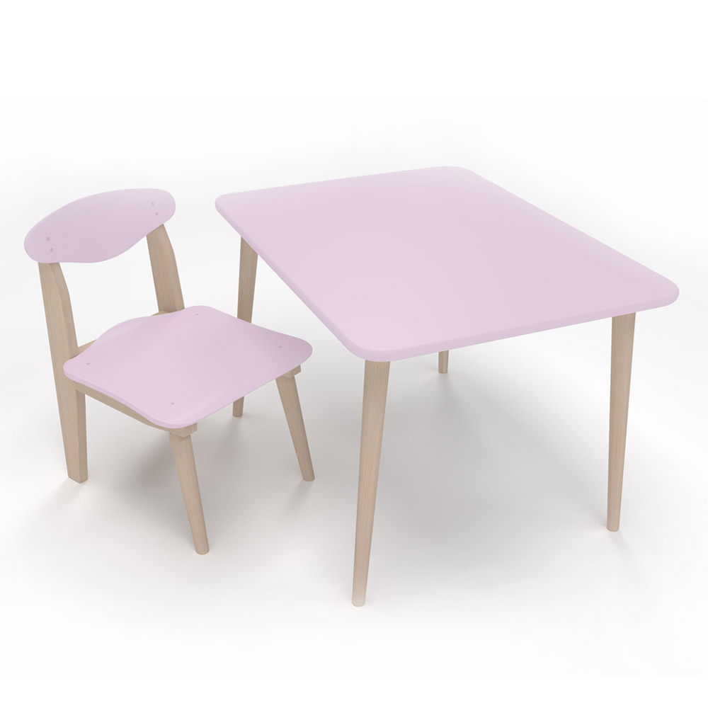 Комплект детской мебели Золотая Хохлома Розовый - фото 1