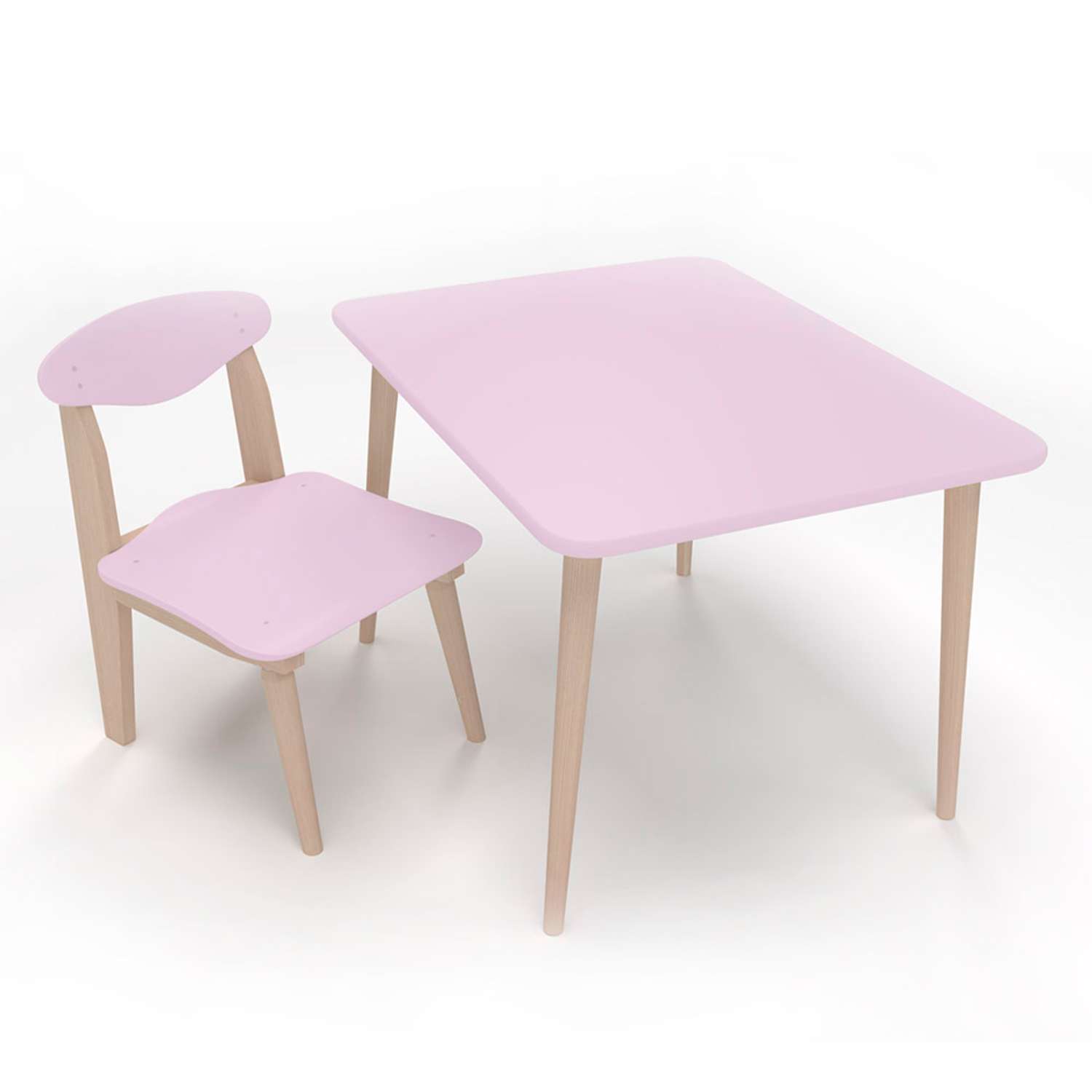 Комплект детской мебели Золотая Хохлома Розовый - фото 1