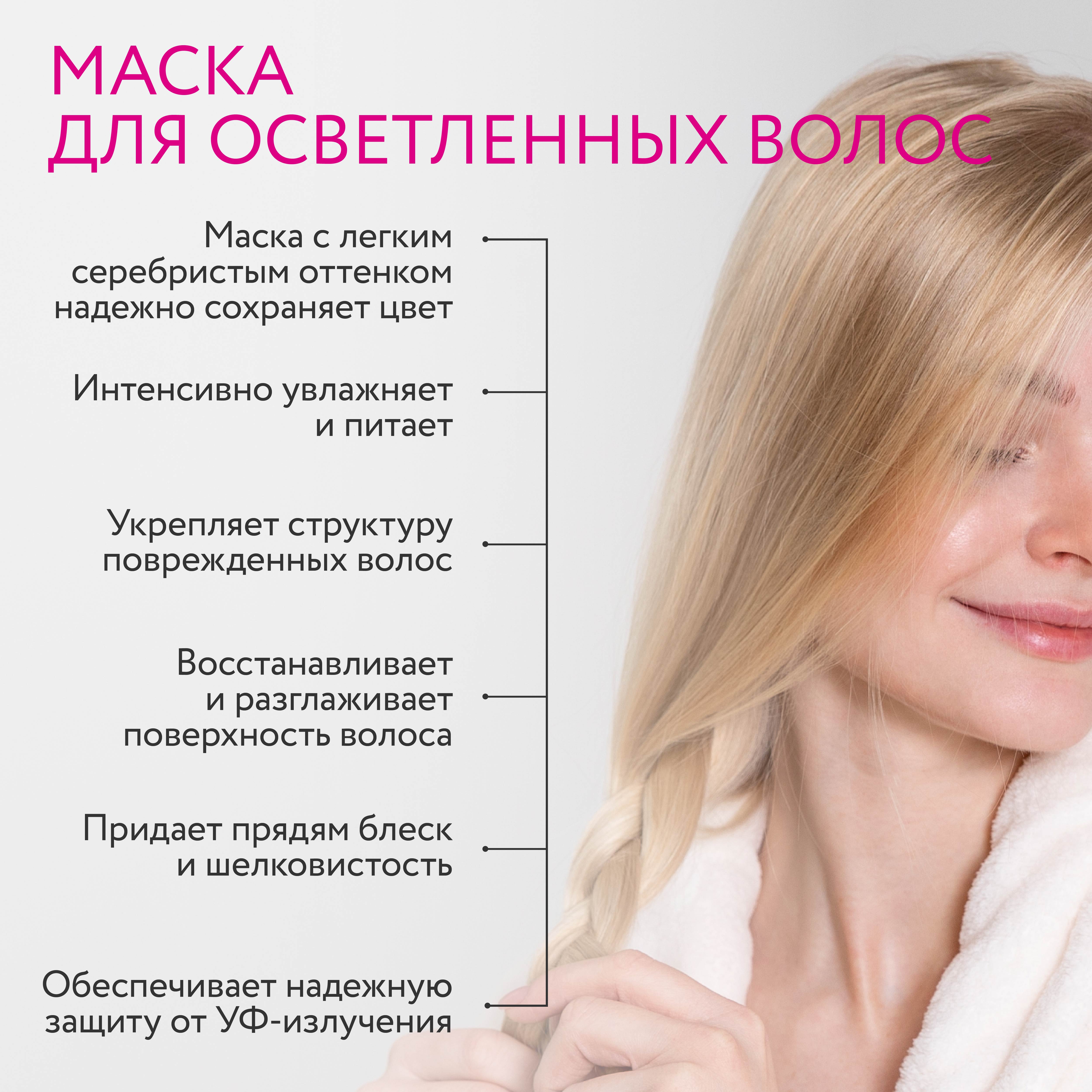 Маска Ollin SHINE BLOND для блондированных волос с экстрактом эхинацеи 300 мл - фото 4