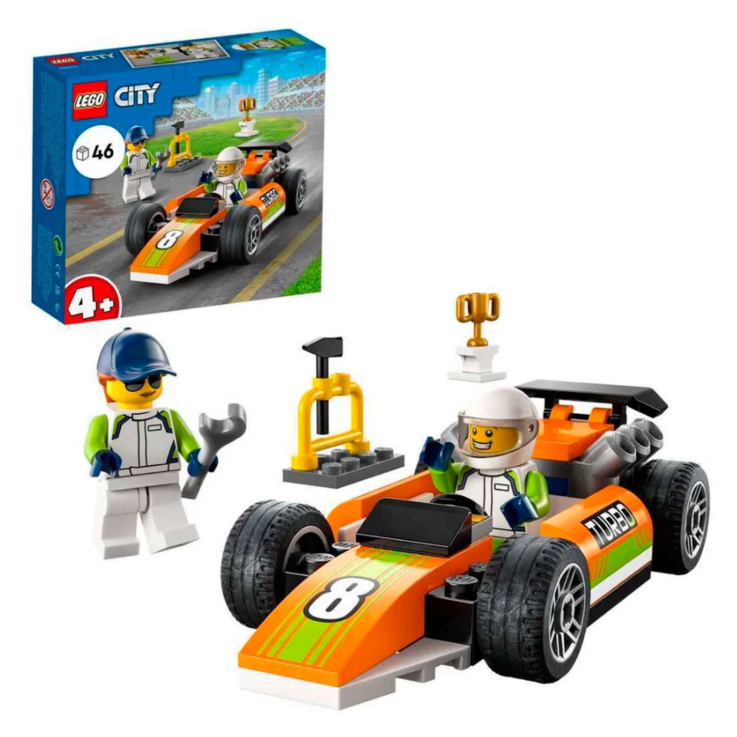 Конструктор детский LEGO City Гоночный автомобиль 60322 - фото 1