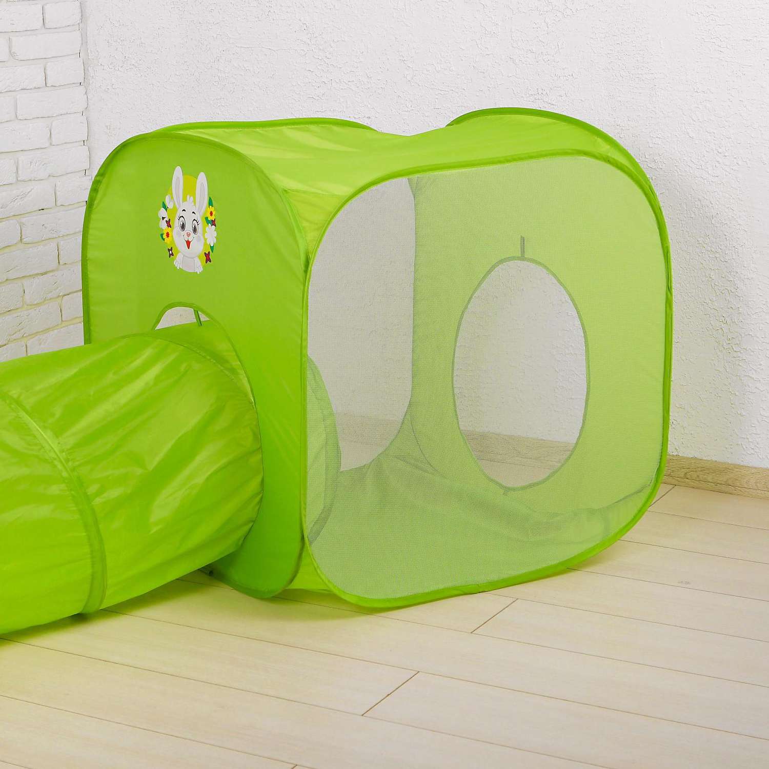 Игровая палатка Школа Талантов Давай играть с туннелем цвет зеленый - фото 2