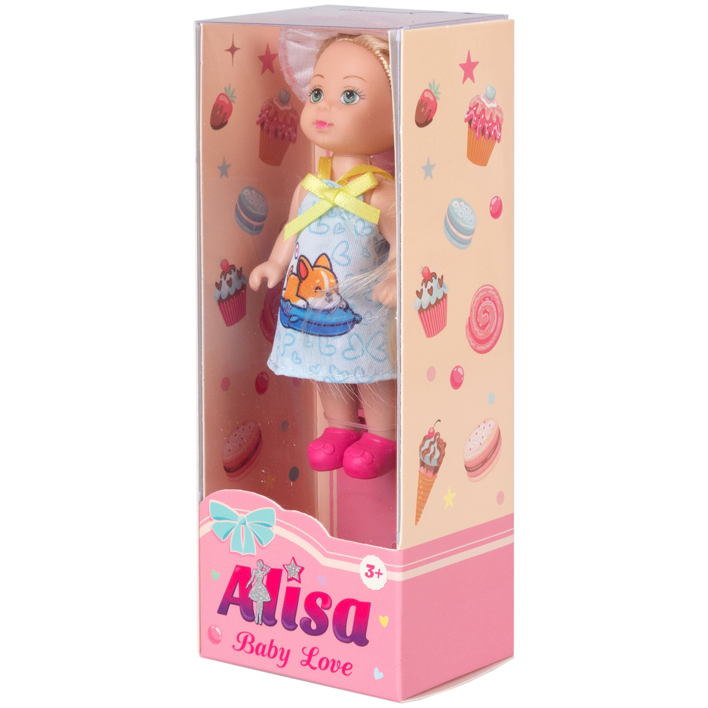 Кукла для девочки 1TOY Alisa baby love малышка мини в летней одежде в голубом платье 12 см Т25194-4 - фото 3