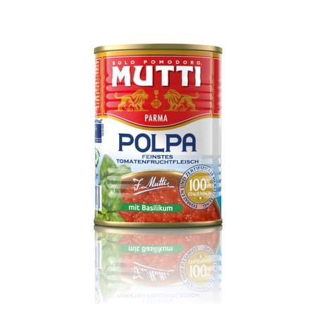 Томаты резаные кубиком Mutti в томатном соке с базиликом
