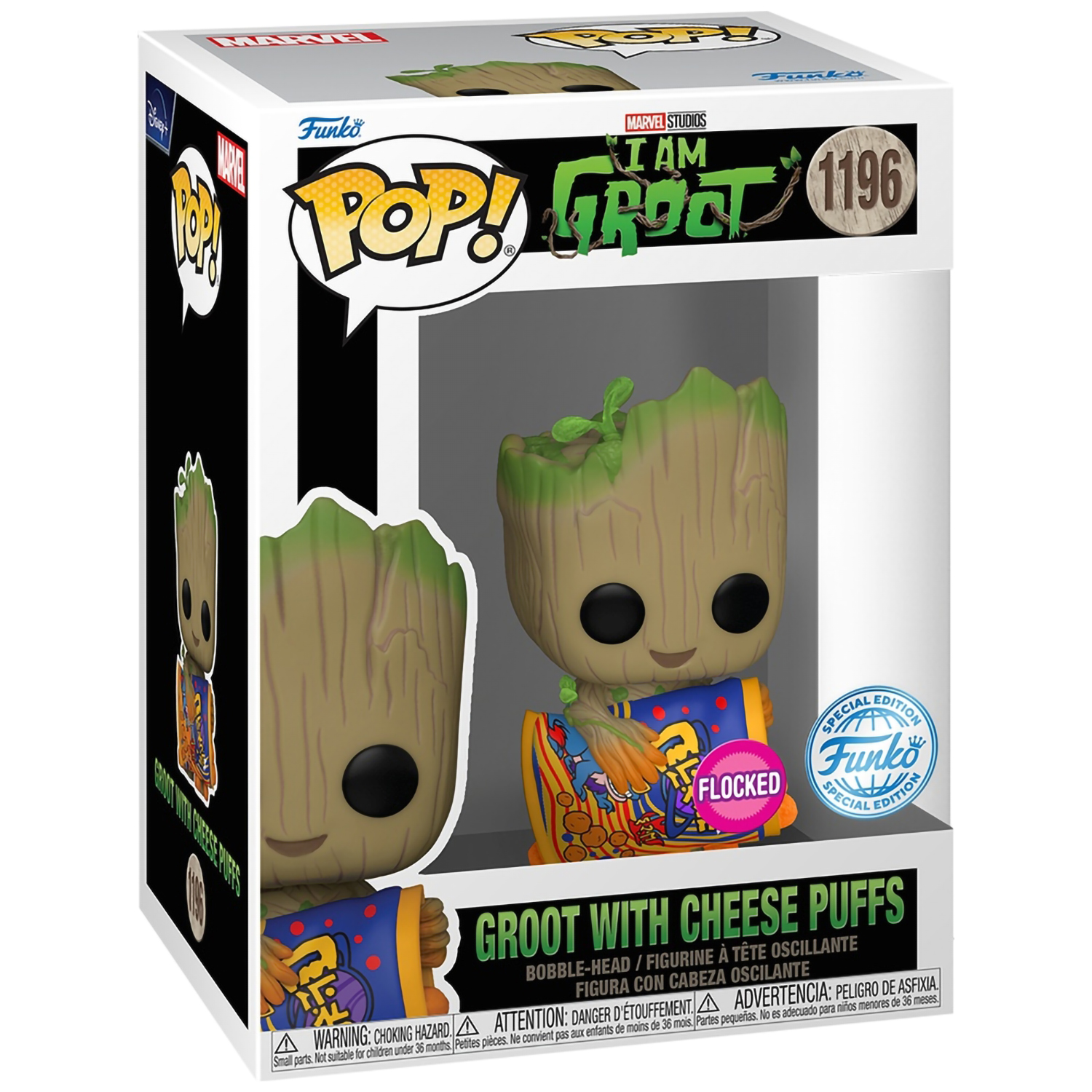 Фигурка Funko POP! Bobble Marvel I Am Groot Groot With Cheese Puffs (FL) (Exc) (1196) 71821 - фото 2