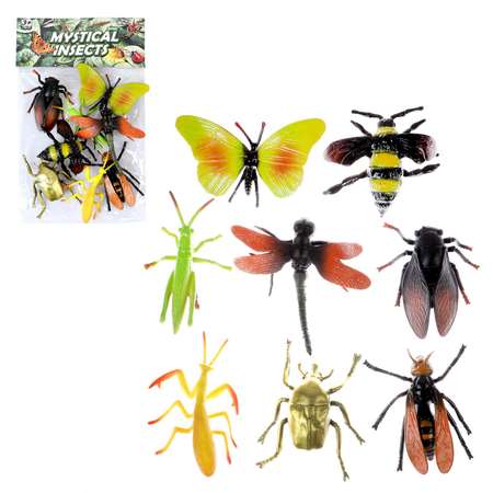 Набор Sima-Land насекомых «Лес» 8 фигурок длина 12 см