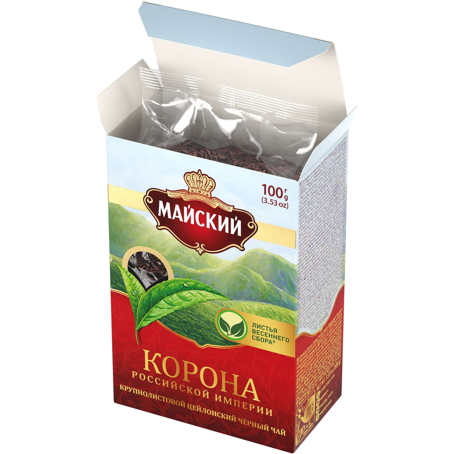 Чай черный Майский Корона Российской Империи крупнолистовой 100 гр - фото 3