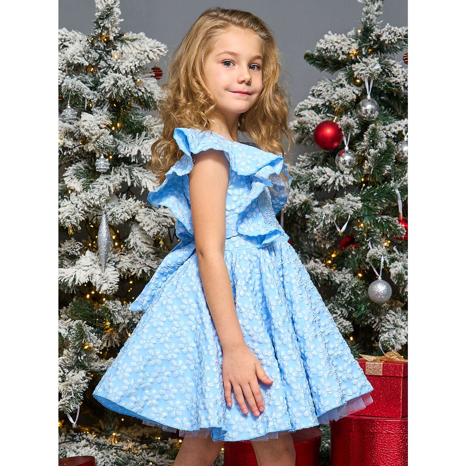 Платье Sofisha kids Plat.cvetok-blue - фото 10