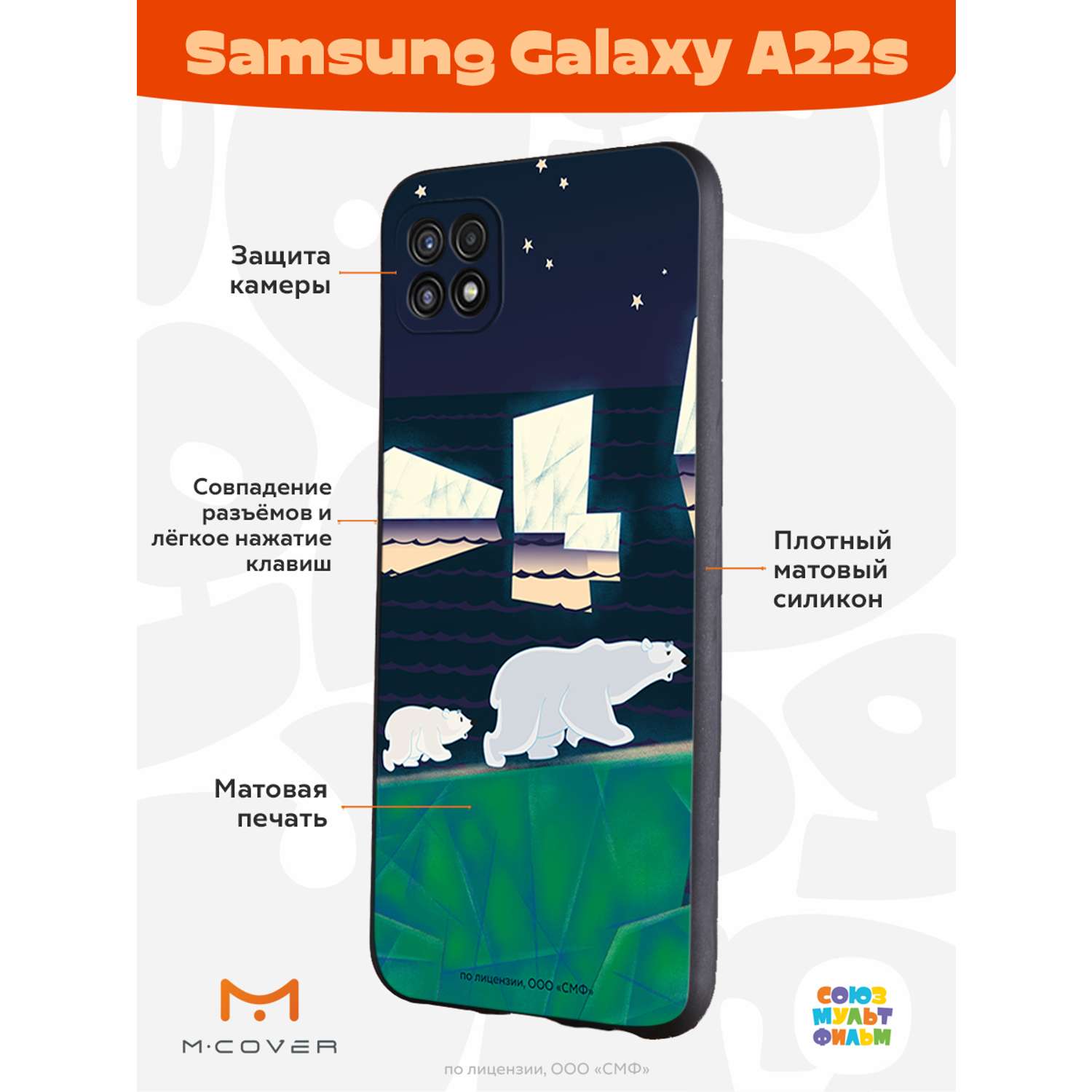 Силиконовый чехол Mcover для смартфона Samsung A22s Союзмультфильм Мама-медведица  купить по цене 430 ₽ в интернет-магазине Детский мир