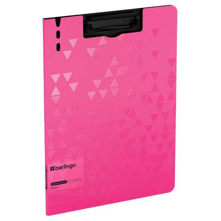 Планшет с зажимом для бумаги Berlingo Neon розовый неон