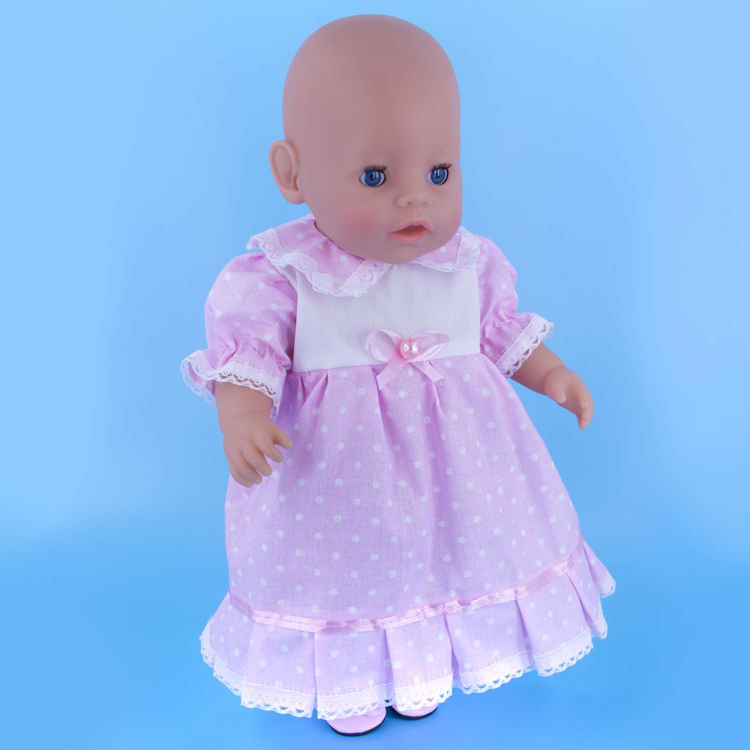 Платье нарядное Модница для пупса 43 см 6114 бледно-розовый 6114бледно-розовый - фото 3