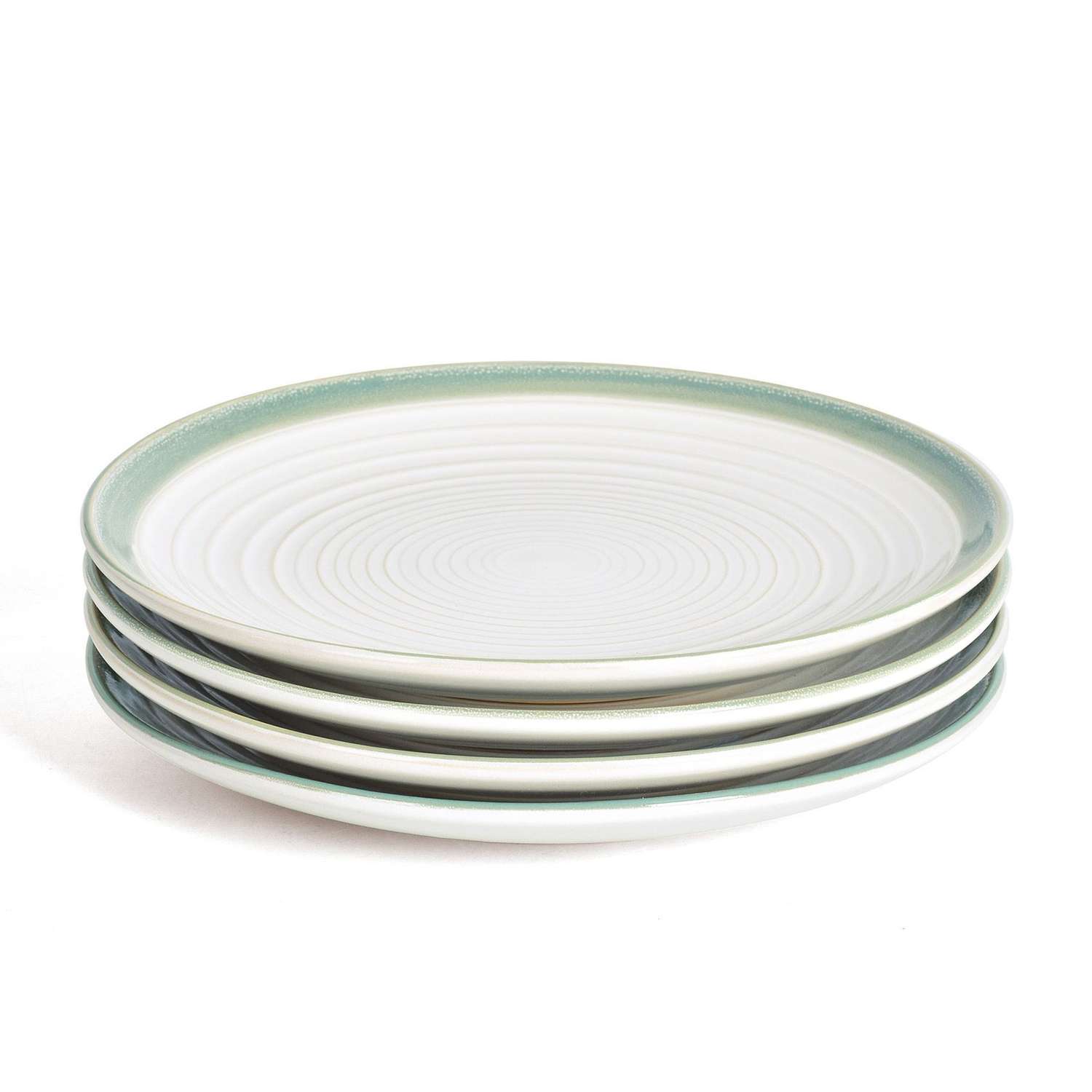 Набор посуды Arya Home Collection White Stoneware тарелки обеденные 26 см 4 шт. - фото 1