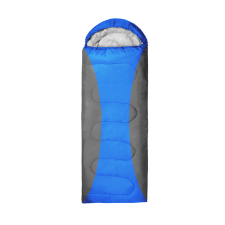 Спальный мешок-одеяло ZDK Homium для кемпинга и отдыха цвет голубой-серый