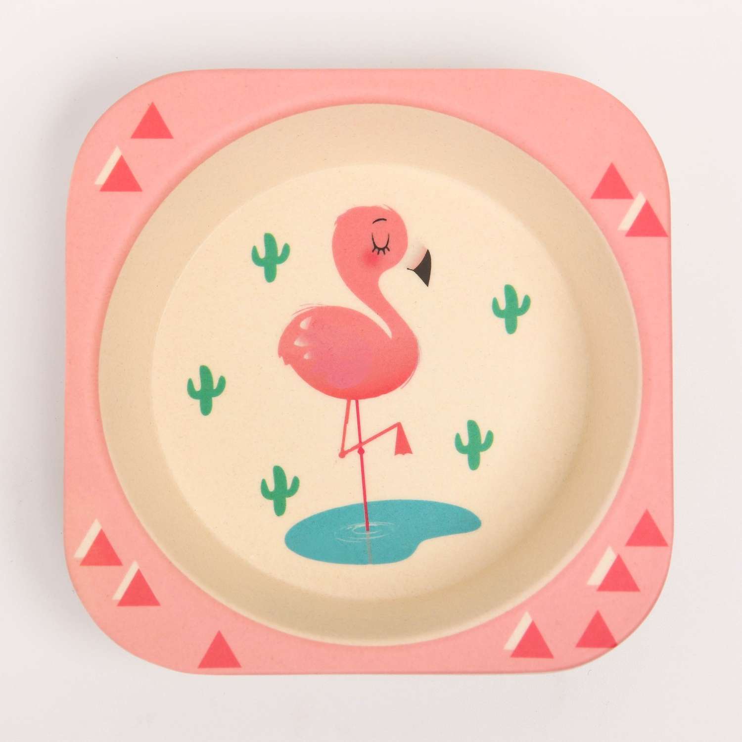 Набор бамбуковой посуды Крошка Я «Розовый фламинго» - фото 2