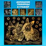Набор для творчества LORI 8 гравюр Домашние любимцы 18х24 см