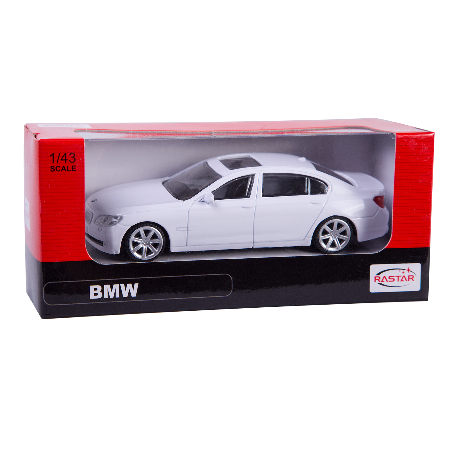 Автомобиль Rastar BMW 7 SERIES 1:43 без механизмов белый 37600 - фото 3