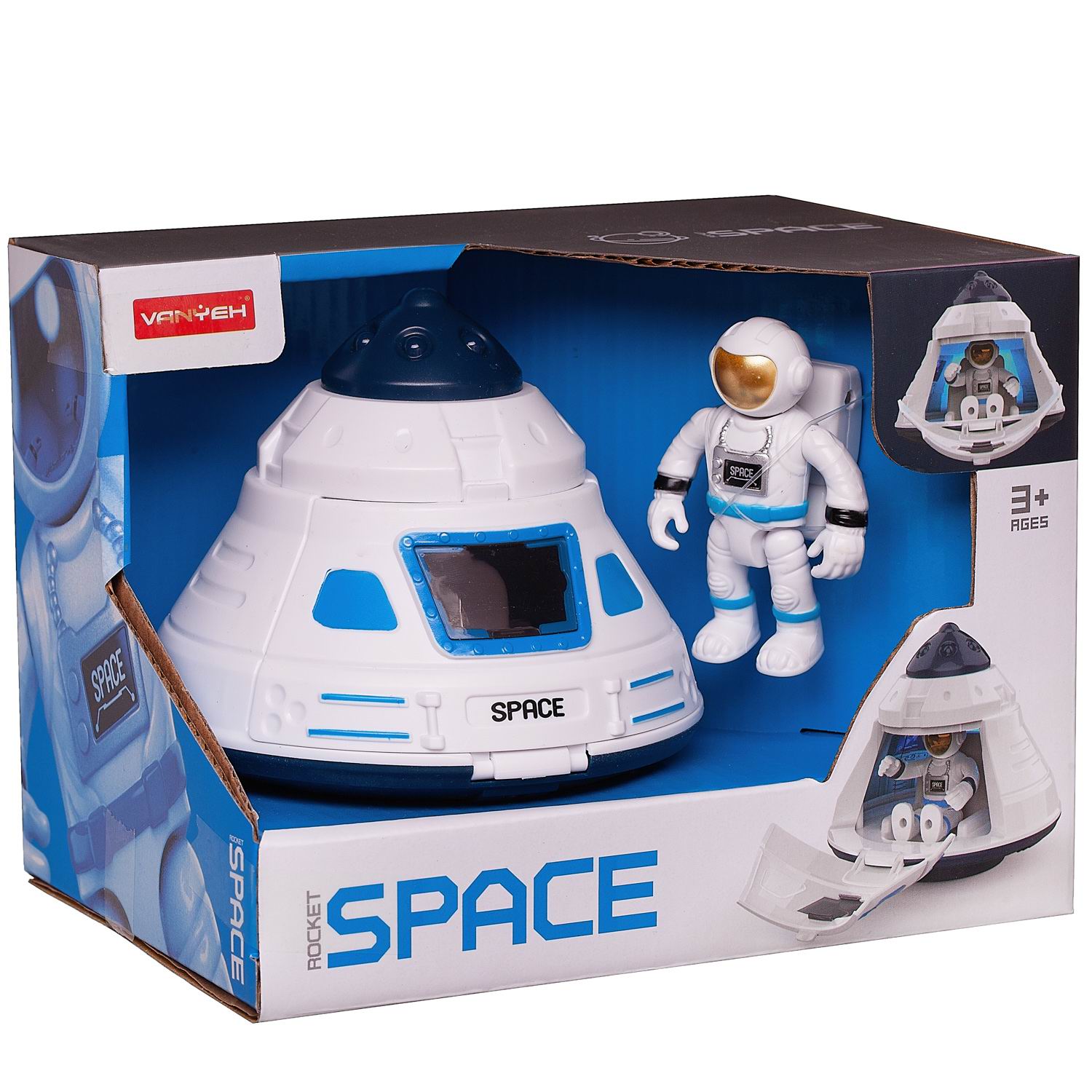 Игровой набор Junfa Капсула посадочная космическая с фигуркой космонавта - фото 2