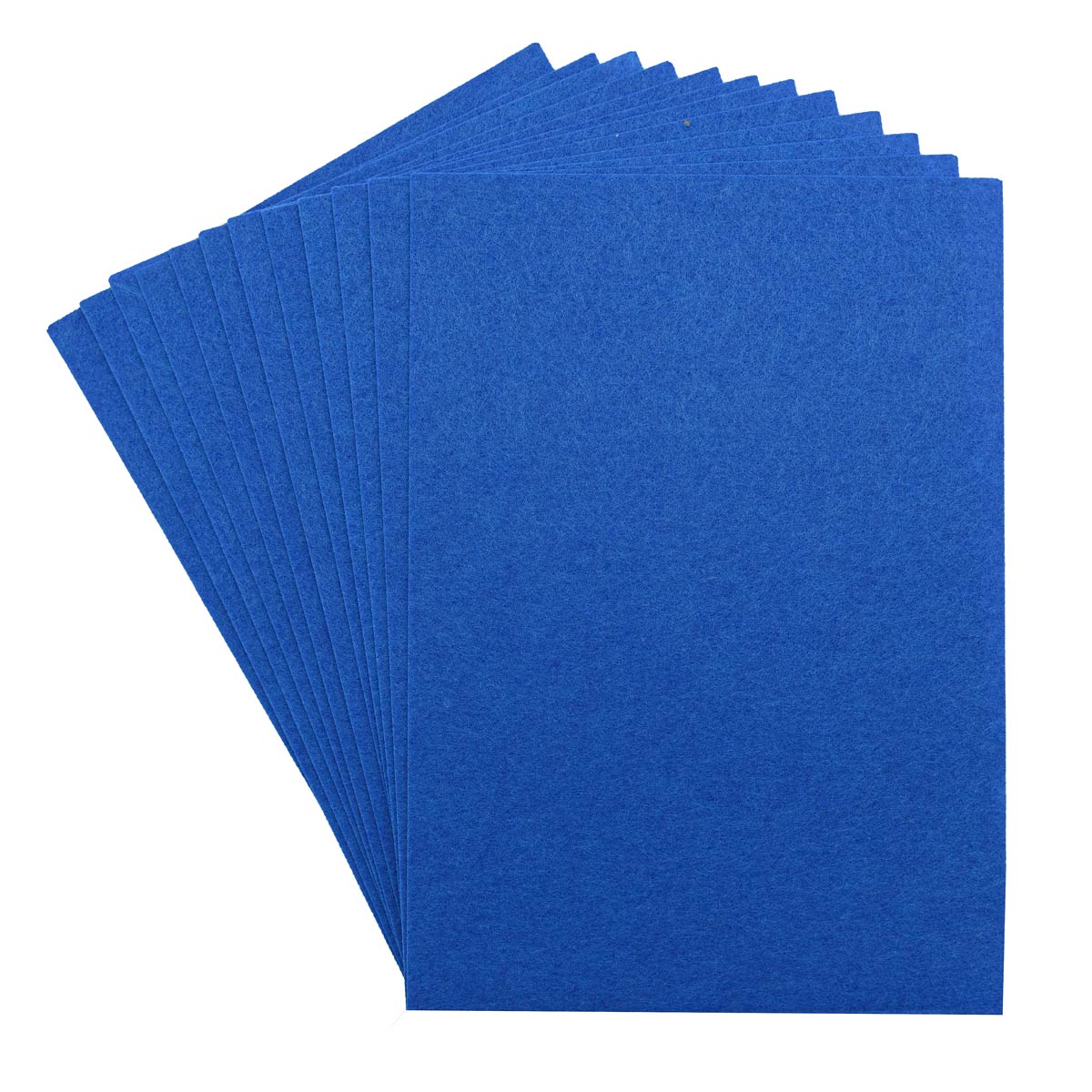 Фетр Astra Craft Листовой жесткий толщина 1 мм размер 20 на 30 см 12шт цвет синий - фото 1