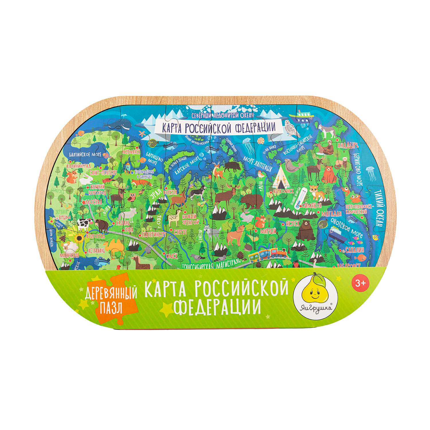 Пазл деревянный ЯиГрушка Карта Российской Федерации - фото 3