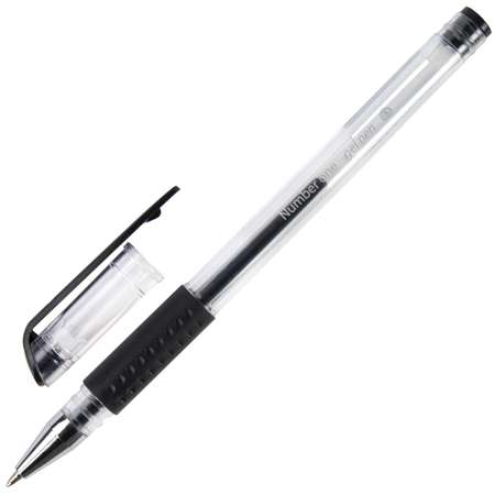 Ручки гелевые Brauberg с грипом Number One 12 штук черные