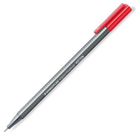 Ручка капиллярная Staedtler Triplus трехгранная Красная