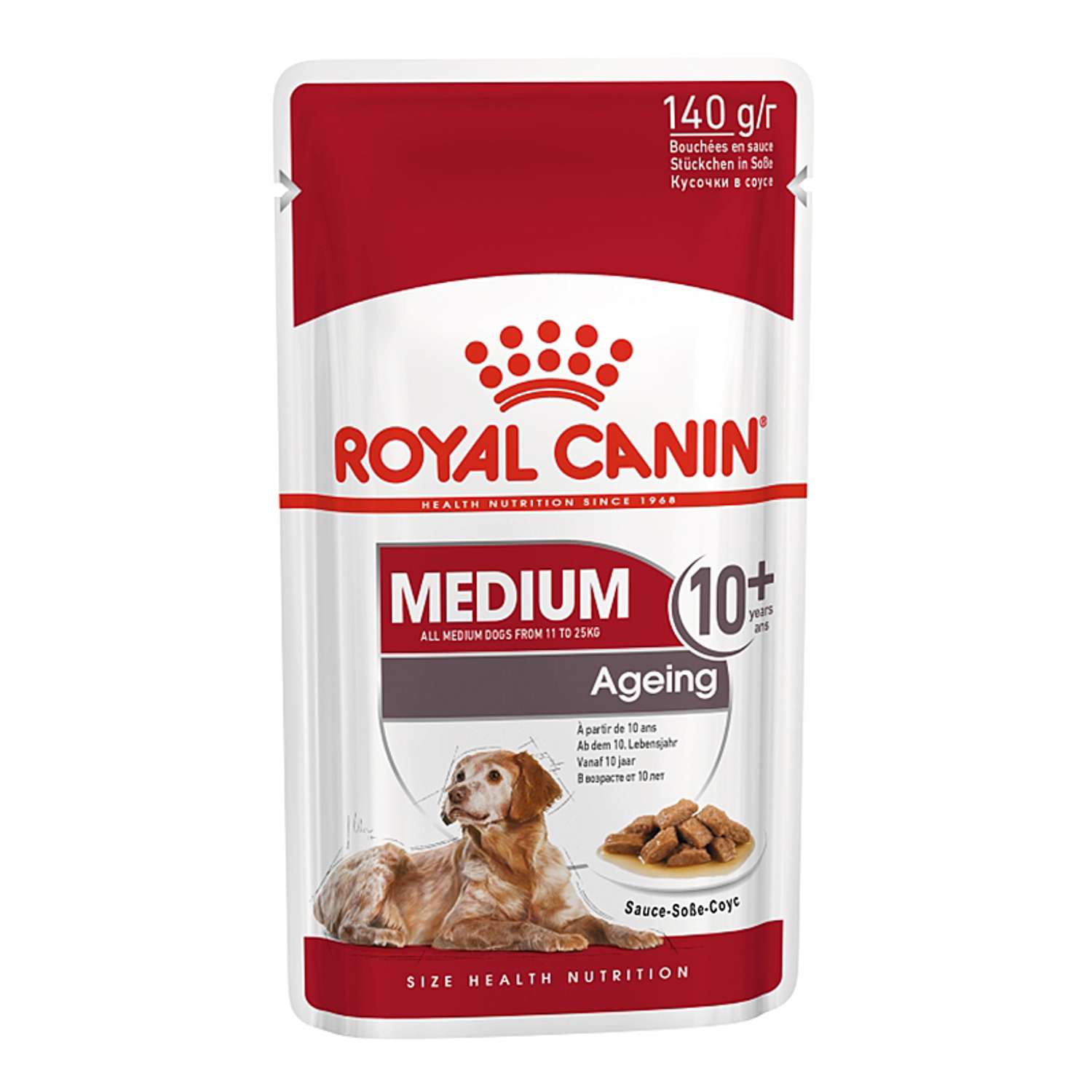 Корм для пожилых собак ROYAL CANIN средних пород соус пауч 140г - фото 1