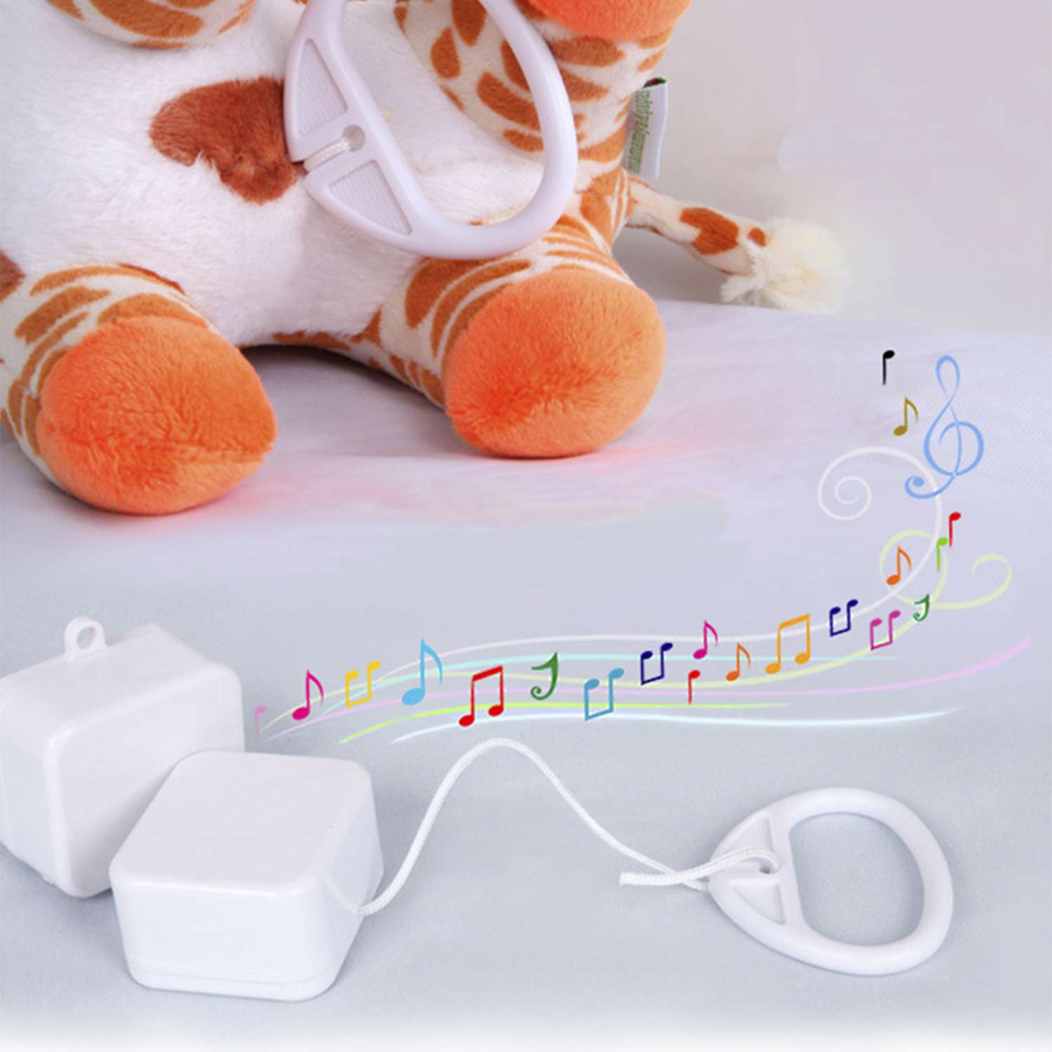 Развивающая игрушка-подвеска SHARKTOYS Жирафик большой музыкальный - фото 5