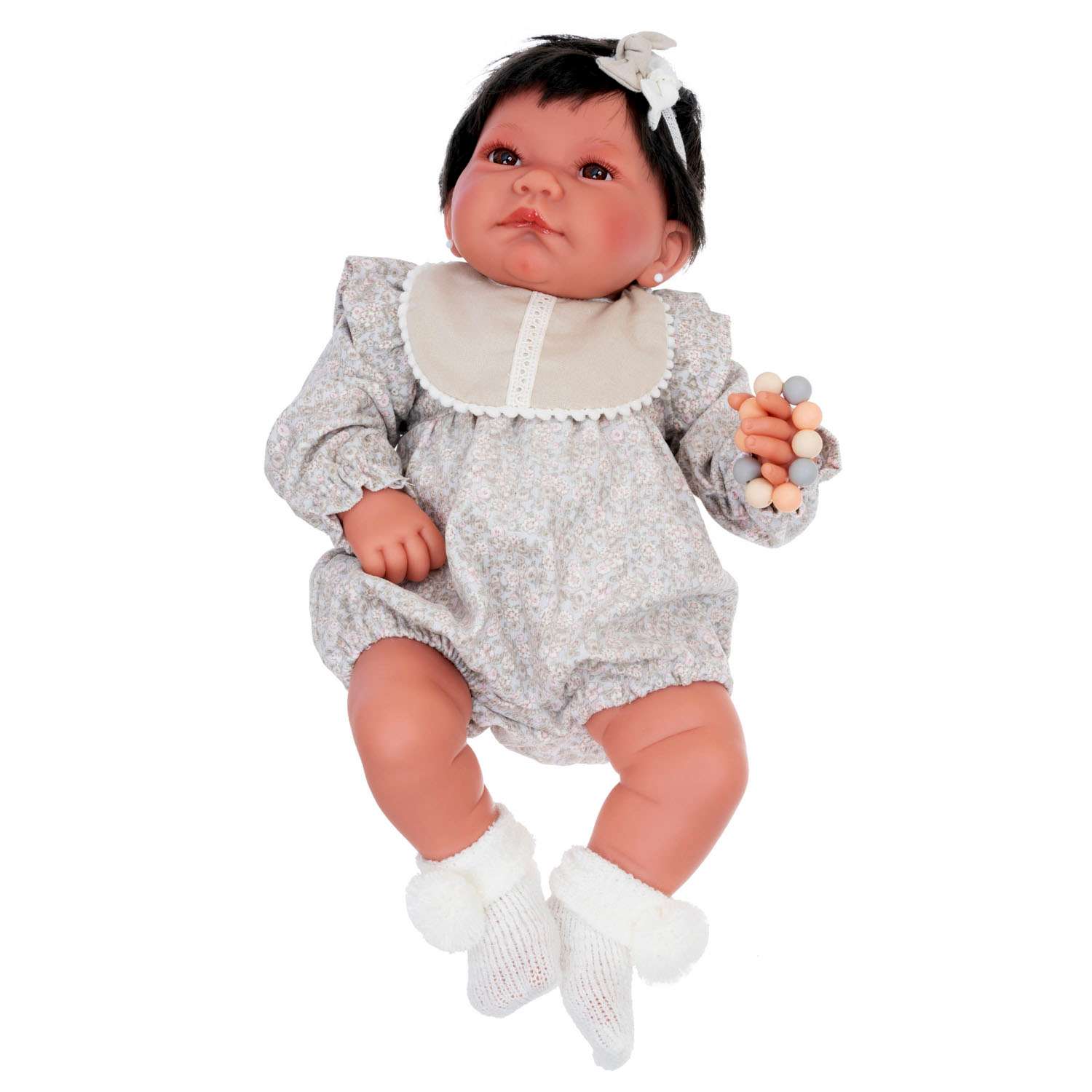 Кукла малышка Antonio Juan Мануэла в белом 40 см мягконабивная 3309 - фото 1