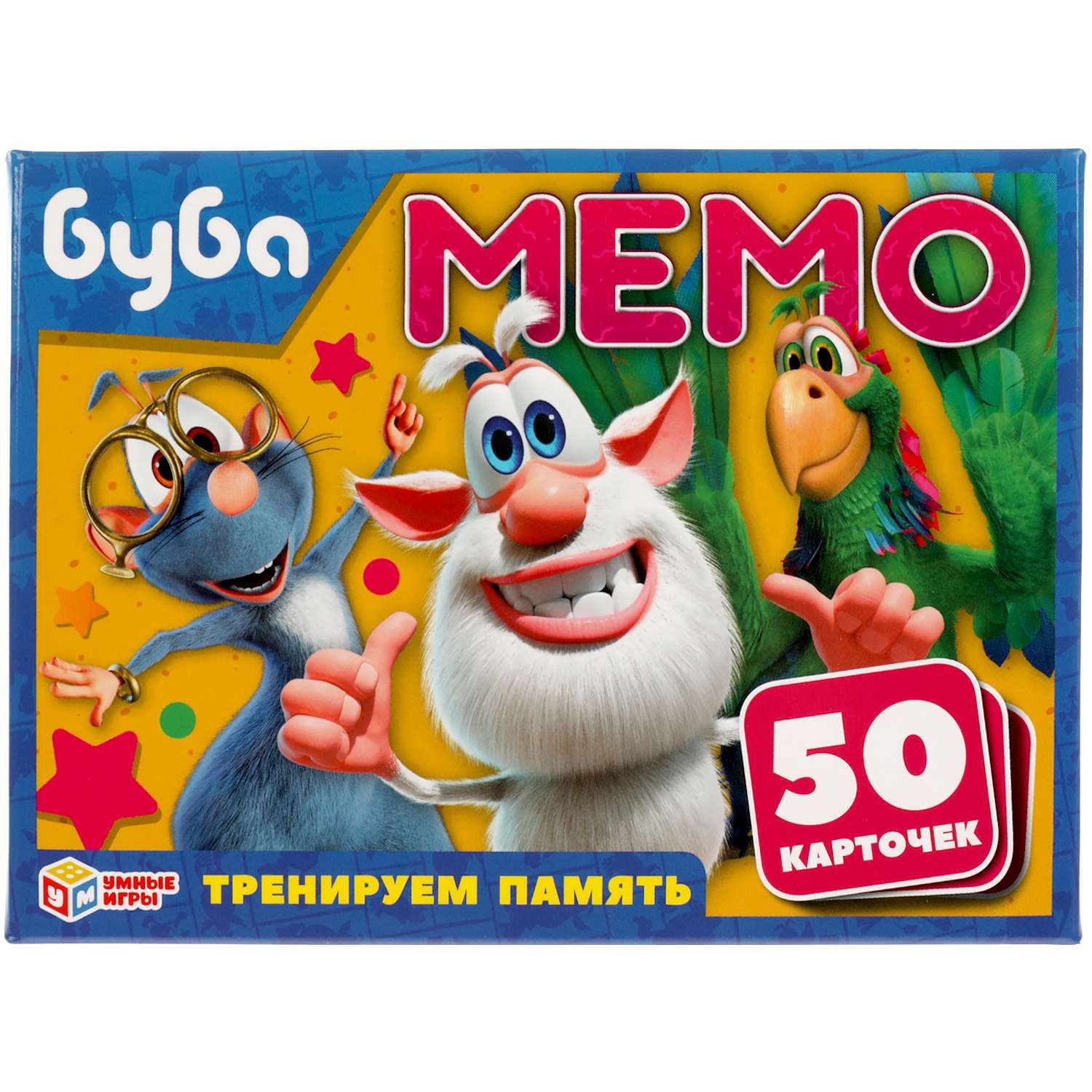 Карточная игра Мемо Умные Игры Буба 50 карточек Тренируем память - фото 1
