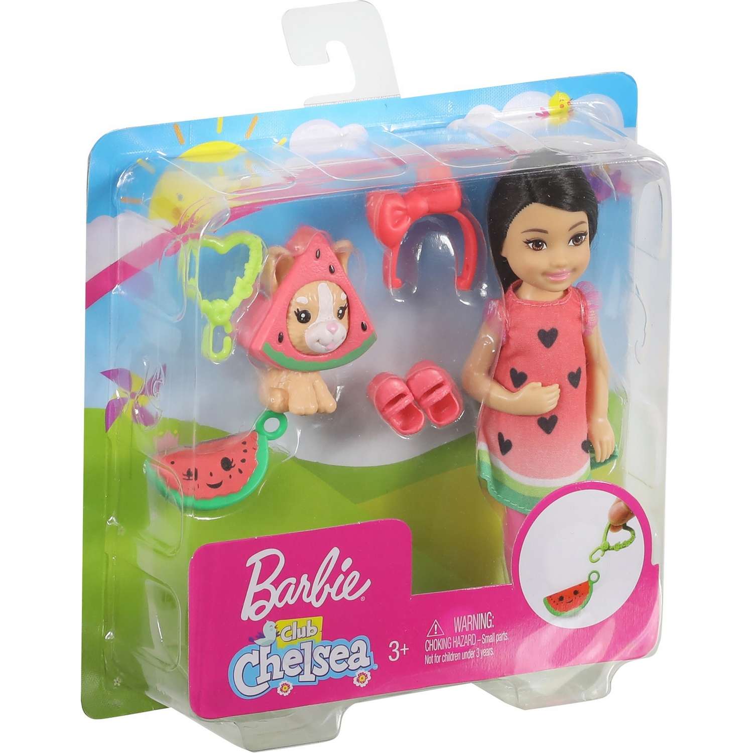 Кукла Barbie Семья Челси в тематическом костюме Арбуз GHV71 GHV69 - фото 3