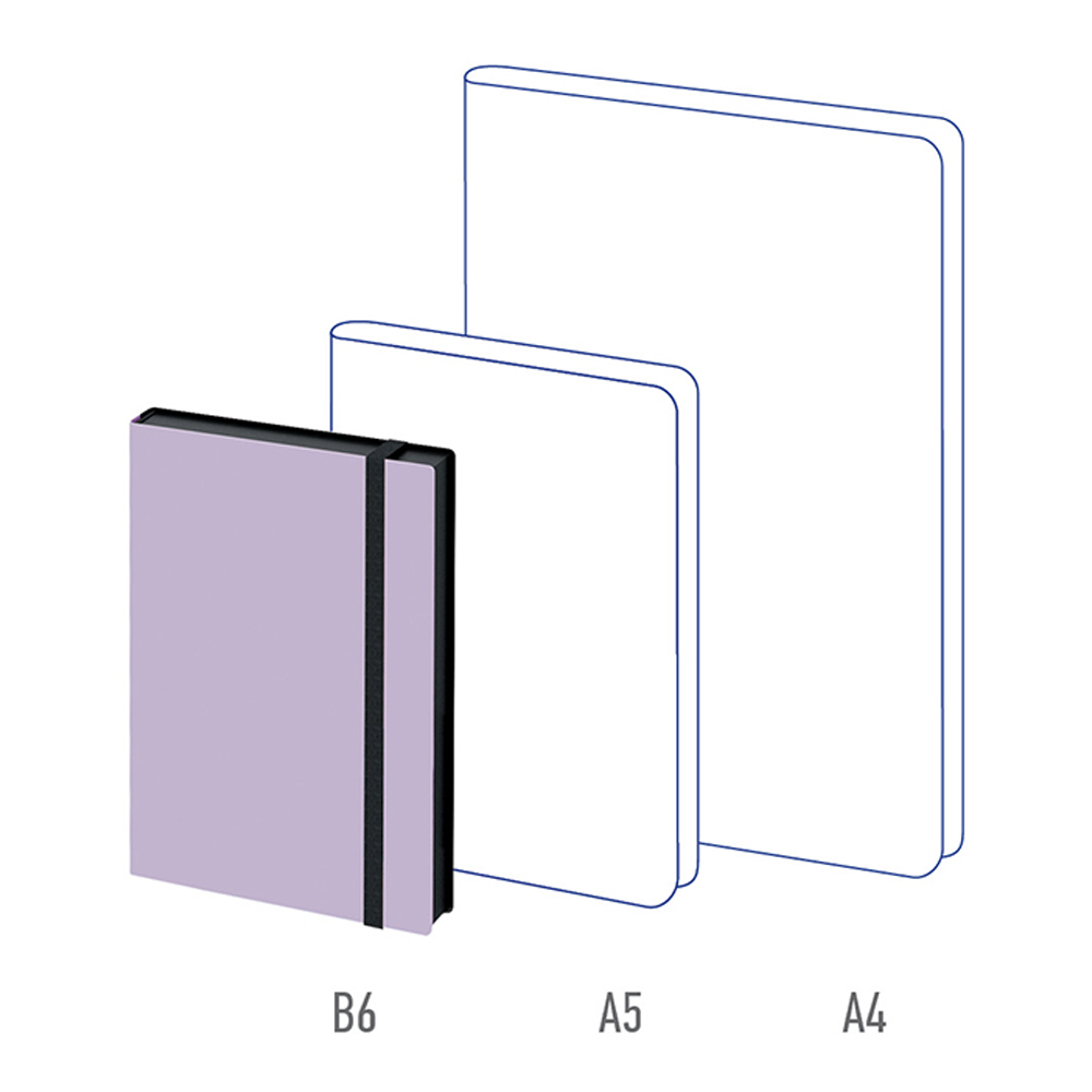 Ежедневник Berlingo недатированный В6 136 листов Instinct кожзам черный и лаванда с резинкой - фото 4