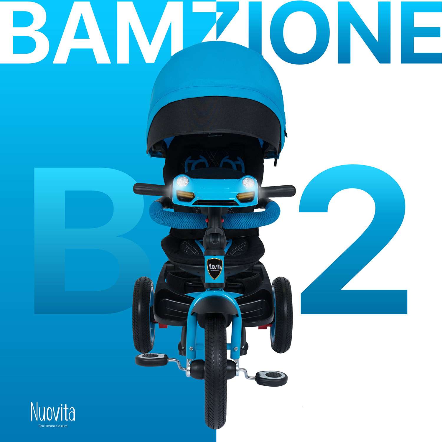 Трехколесный велосипед Nuovita Bamzione B2 Синий - фото 1