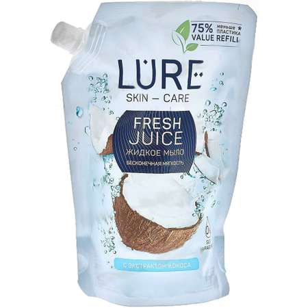 Жидкое мыло LURE С экстрактом кокоса дой-пак 380мл