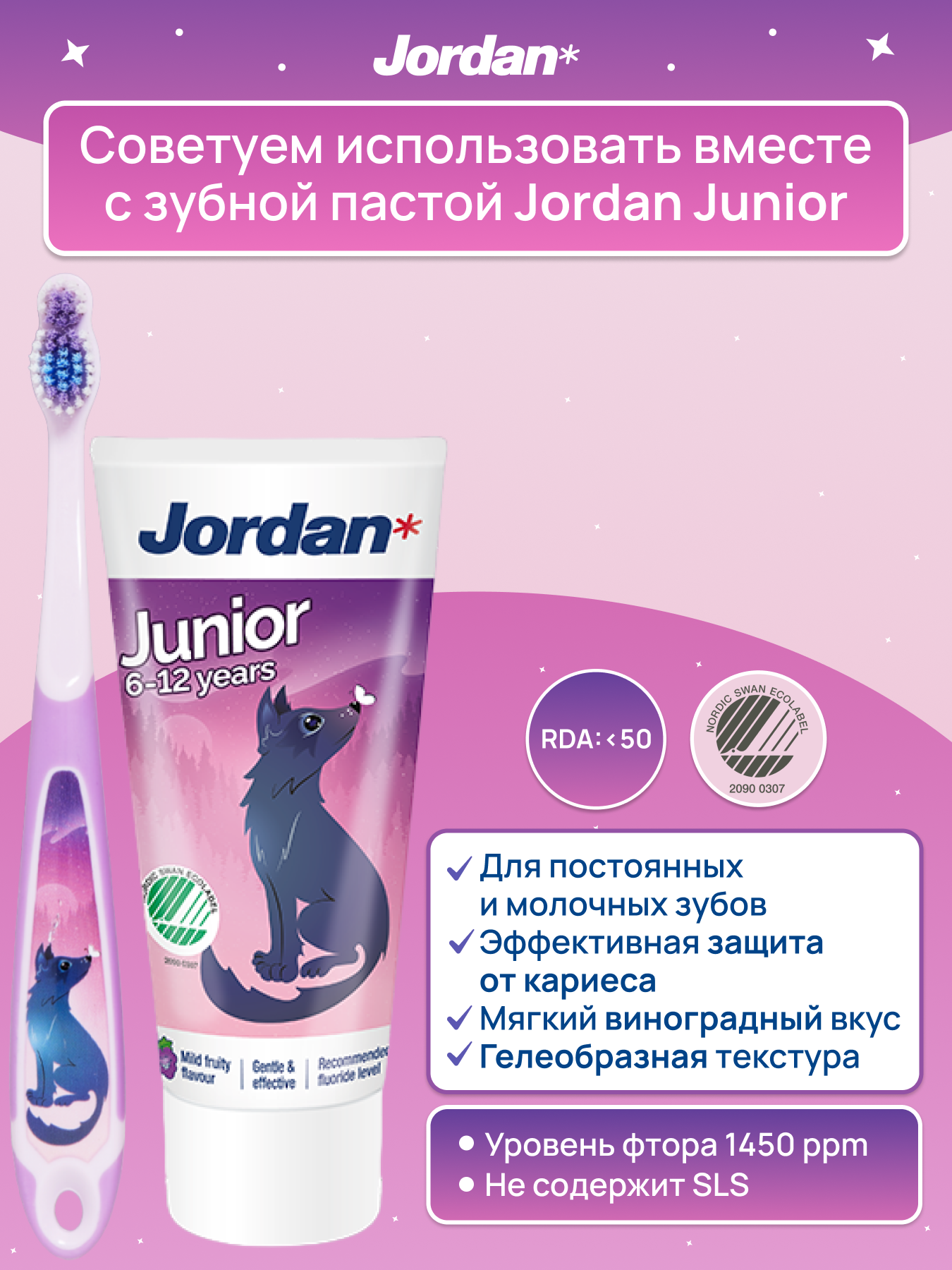 Зубная щетка JORDAN Step by Step от 6-9 лет мягкая - фото 6