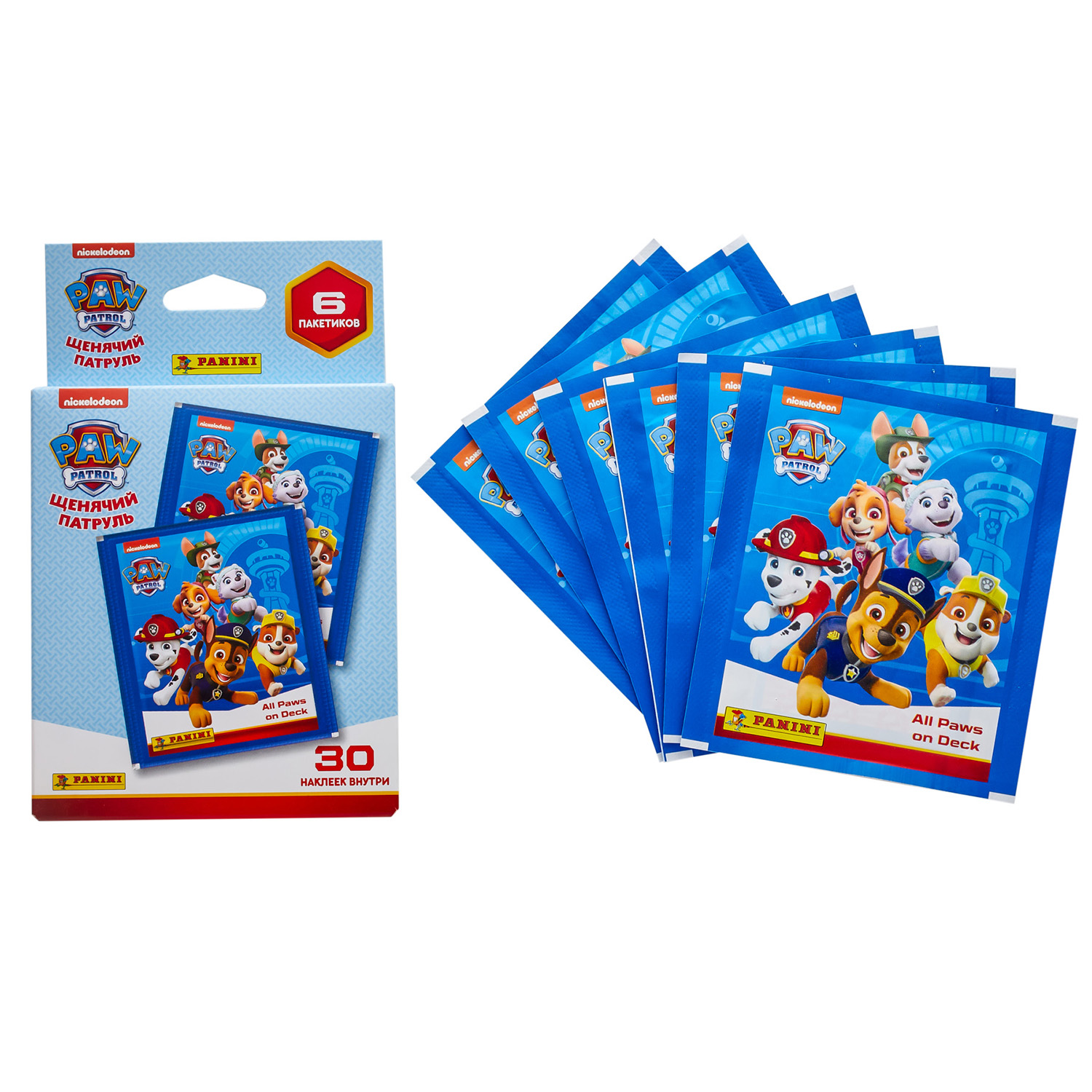 Набор коллекционных наклеек Panini Щенячий патруль Paw Patrol 12 пакетиков в эко-блистерах - фото 3