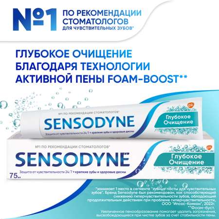 Зубная паста Sensodyne Глубокое очищение 75 мл