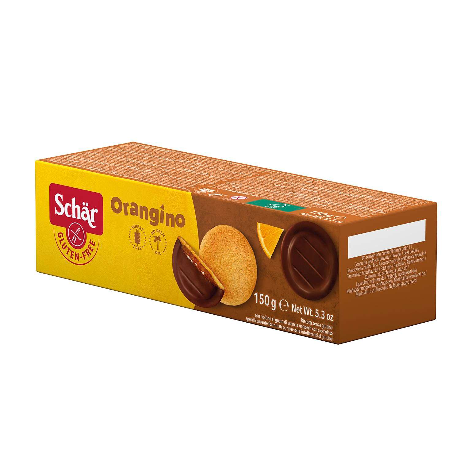 Печенье Schaer без глютена с апельсиновым желе в шоколаде Огапgiпо 150г*2 штуки - фото 2
