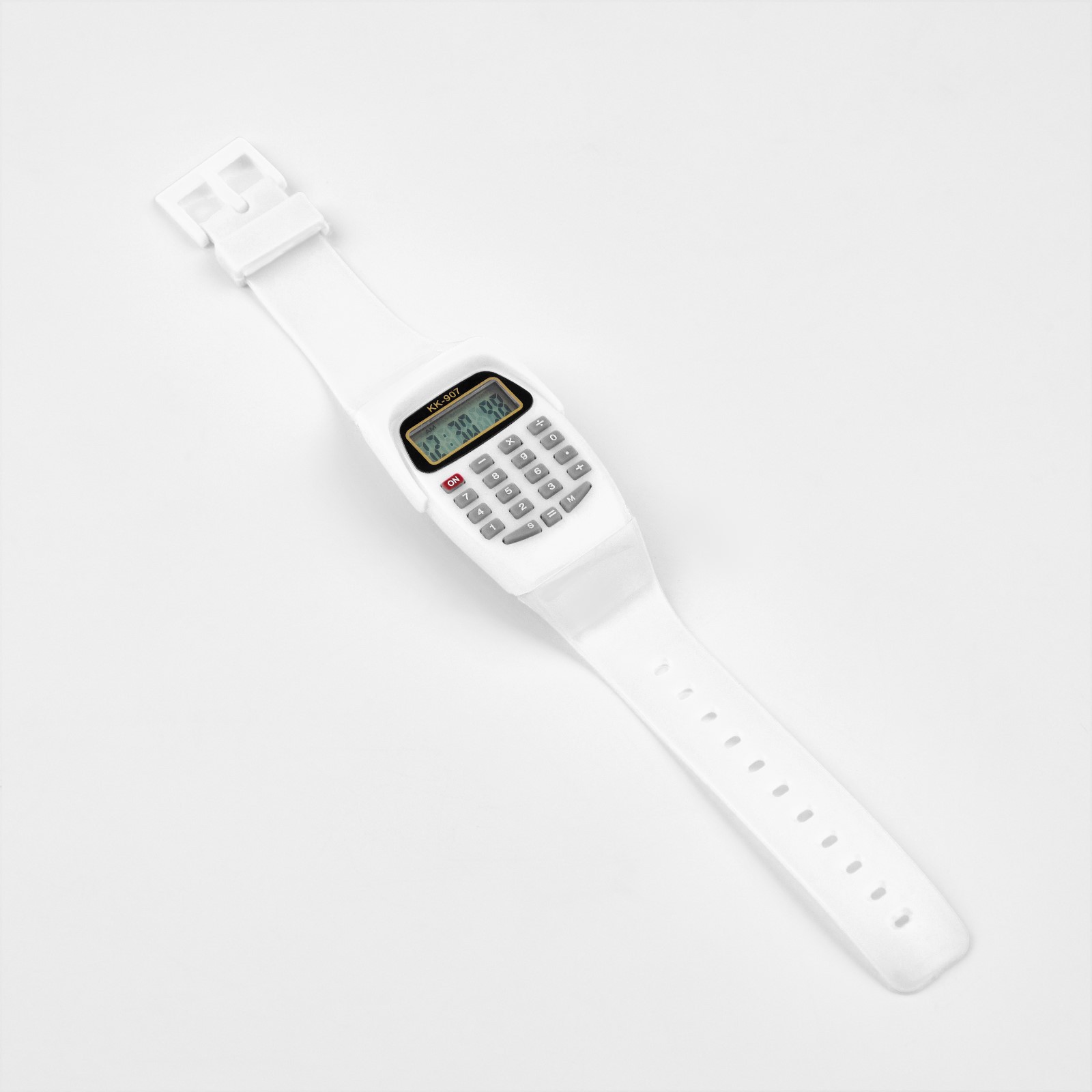 Часы Sima-Land наручные электронные детские с калькулятором ремешок силикон l-21 см белые - фото 4