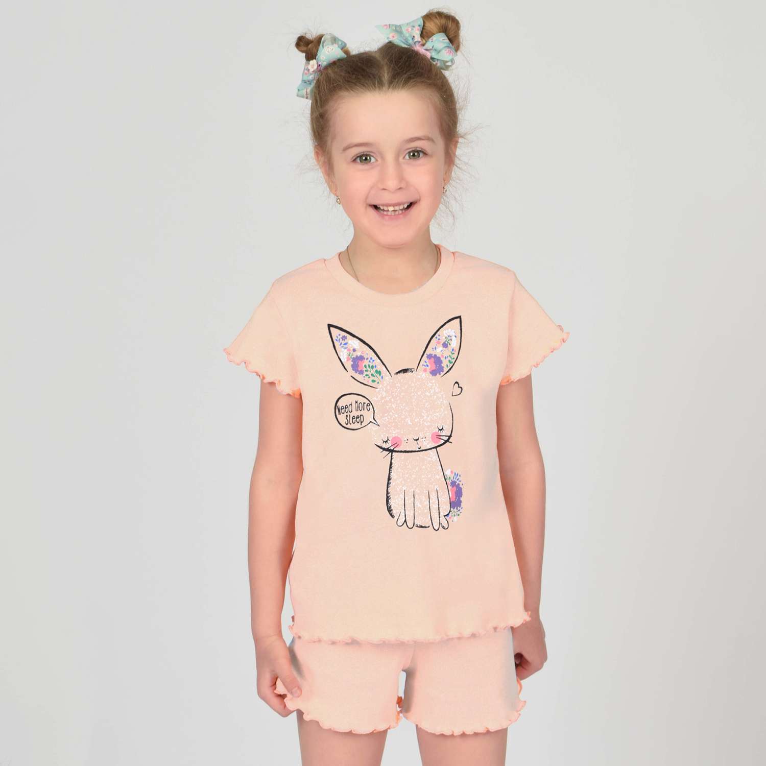 Пижама Счастливая малинка М-1514 персиковый - фото 1