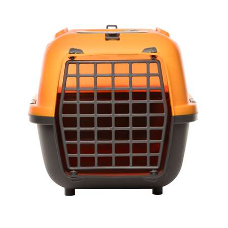 Переноска для животных Triol Travel с пластиковой дверцей Верона M 550*360*350мм Оранжевая