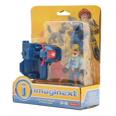 Набор фигурок IMAGINEXT City Police Cycle & Dog (X7617)