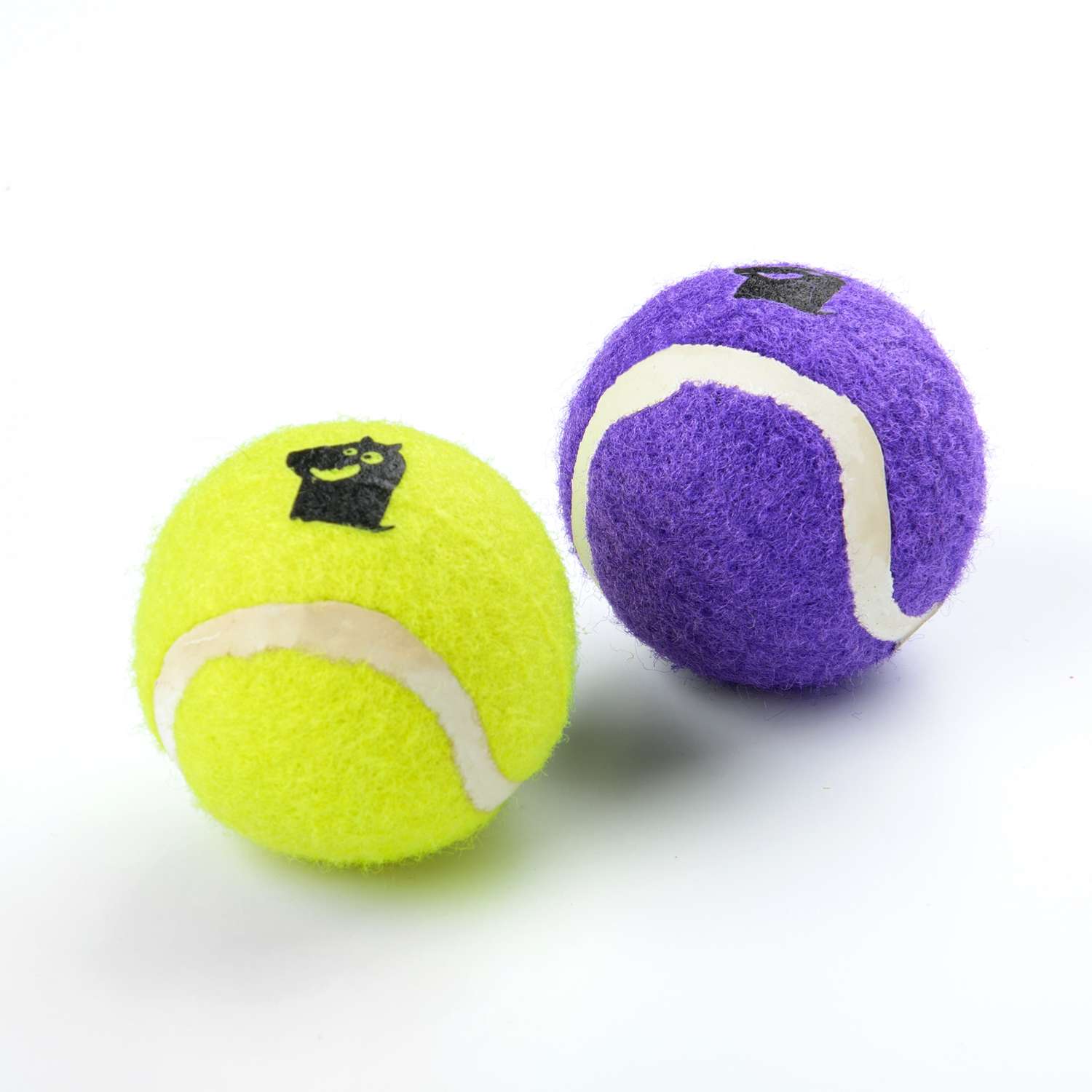 Игрушка для собак Mr.Kranch Теннисный мяч средний 6.3см 2шт Желтый-Фиолетовый - фото 2