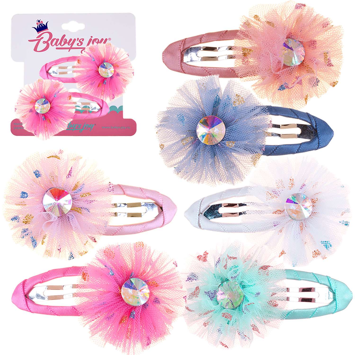 Зажим для волос Babys JOY 2шт в ассортименте NY40 NY40 - фото 2