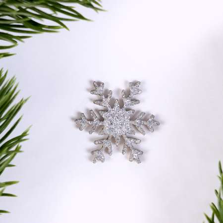 Новогодний набор Страна карнавалия для декора «Снежинки» 12 шт цвет серебро