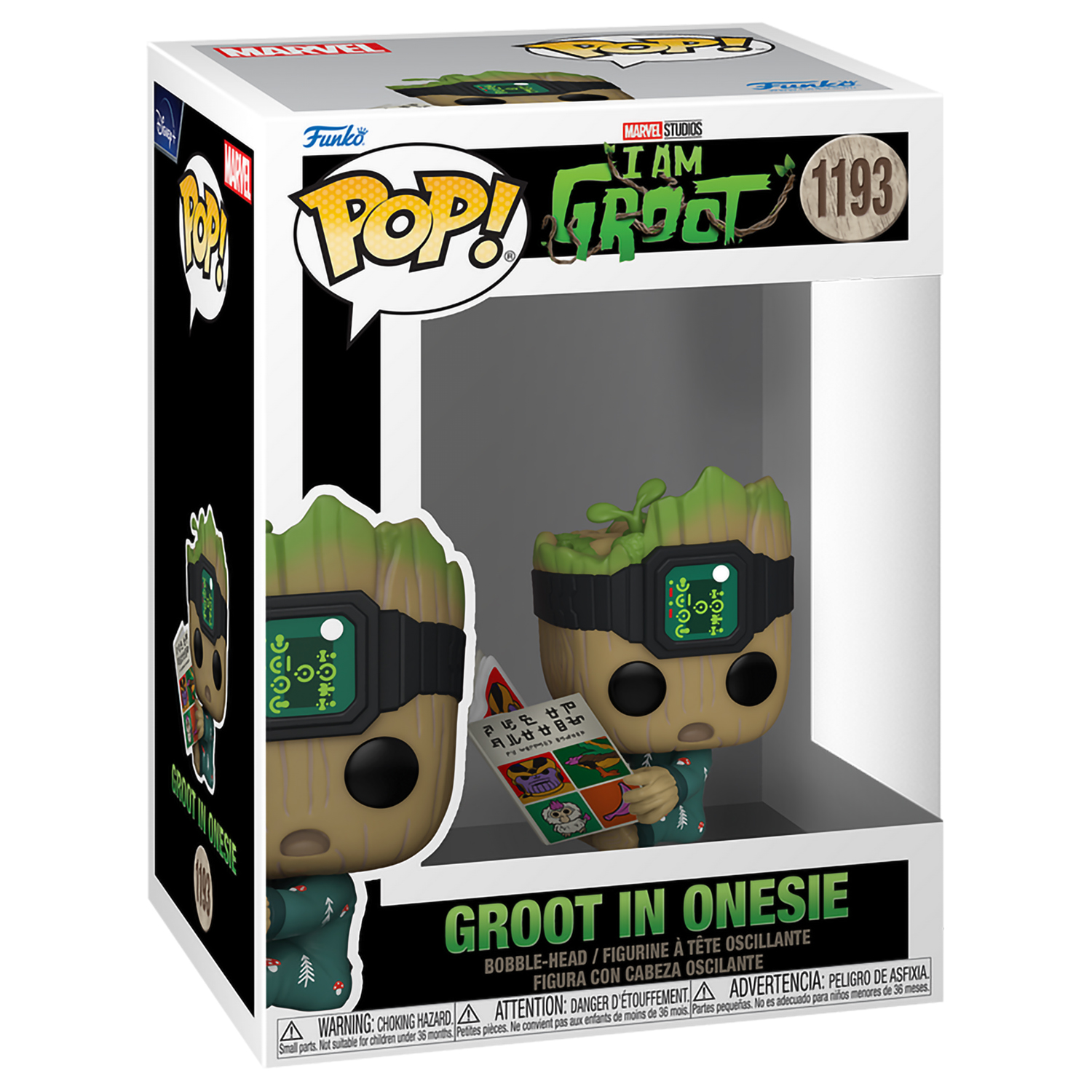 Фигурка Funko POP! Bobble Marvel I Am Groot Groot In Onesie With Book (1193) 70651 - фото 2