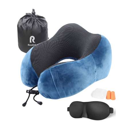 Набор для путешествий RoadLike Travel Kit Velvet подушка с эффектом памяти голубой