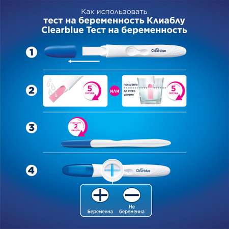 Тест на беременность Clearblue Точность свыше 99% 2шт 81639470