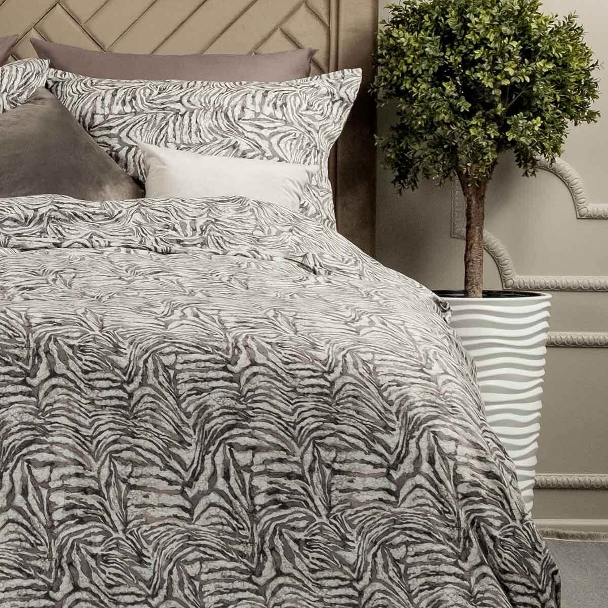 Постельное белье Arya Home Collection Евро 200x220 Alamode Exotic комплект сатин наволочки 4 шт. 50х70 70х70 - фото 5